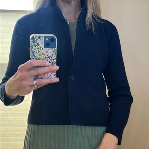 J. Crew Knit Navy Sweater Jacket